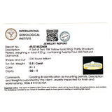 (MIA) Set de anillos con diamantes en oro amarillo 18KT D-0.51CT