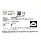(MIA) Set de anillos con diamantes en oro amarillo 18KT D-1.50CT