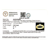 (MIA) Set de anillos con diamantes en oro amarillo 18KT D-0.30CT