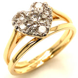 (MIA) Set de anillos con diamantes en oro amarillo 18KT D-0.50CT