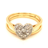 (MIA) Set de anillos con diamantes en oro amarillo 18KT D-0.50CT