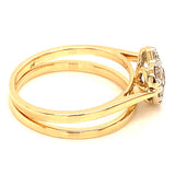 (MIA) Set de anillos con diamantes en oro amarillo 18KT D-0.50CT