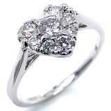 (MIA) Set de anillos con diamantes en oro blanco 18KT D-0.50CT
