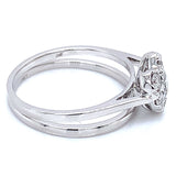 (MIA) Set de anillos con diamantes en oro blanco 18KT D-0.50CT