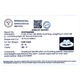 (MIA) Set de anillos con diamantes en oro blanco 18KT D-0.50CT