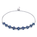 Pulsera con zafiros en plata 925