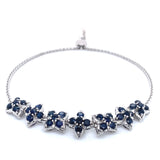 Pulsera con zafiros en plata 925