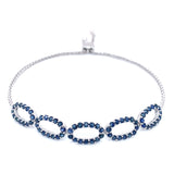 Pulsera con zafiros en plata 925