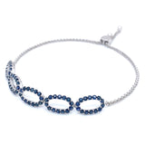 Pulsera con zafiros en plata 925