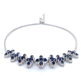 Pulsera con zafiros en plata 925