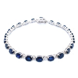 Pulsera con zafiros en plata 925