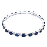 Pulsera con zafiros en plata 925