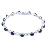 Pulsera con zafiros en plata 925