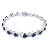 Pulsera con zafiros en plata 925