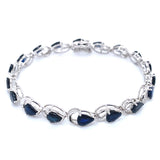 Pulsera con zafiros en plata 925