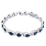 Pulsera con zafiros en plata 925