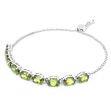 Pulsera con peridoto en plata 925