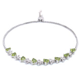 Pulsera con peridoto en plata 925
