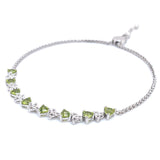 Pulsera con peridoto en plata 925