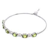 Pulsera con peridoto en plata 925