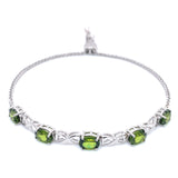 Pulsera con peridoto en plata 925
