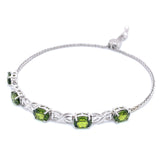 Pulsera con peridoto en plata 925