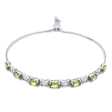 Pulsera con peridoto en plata 925