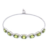 Pulsera con peridoto en plata 925