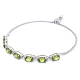 Pulsera con peridoto en plata 925