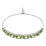 Pulsera con peridoto en plata 925