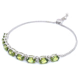 Pulsera con peridoto en plata 925