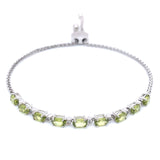 Pulsera con peridoto y circones en plata 925