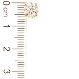 (LD) Aretes con diamantes de laboratorio en oro amarillo 10KT.