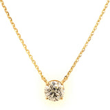 (LD) Collar con diamante de laboratorio en oro amarillo 10KT. 41/45CM