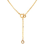 (LD) Collar con diamante de laboratorio en oro amarillo 10KT. 41/45CM