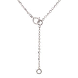 (LD) Collar con diamante de laboratorio en oro blanco 10KT. 41/45CM