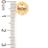 (LD) Aretes (Jackets) con diamantes de laboratorio en oro amarillo 10KT.