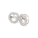 (LD) Aretes (Jackets) con diamantes de laboratorio en oro blanco 10KT.