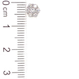 (LD) Aretes con diamantes de laboratorio en oro blanco 14KT.