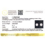 (LD) Aretes con diamantes de laboratorio en oro blanco 14KT.