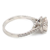 (LD) Anillo con diamantes de laboratorio en oro blanco 14KT. D-2.75CT