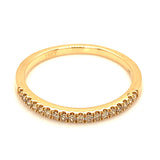 (MIA) Banda con diamantes en oro amarillo 18KT D-0.15CTS.