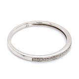 (SOFIA) Banda con diamantes en oro blanco 10KT D-0.08CTS.