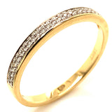 (MIA) Banda con diamantes en oro amarillo 18KT D-0.10CTS.