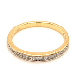 (MIA) Banda con diamantes en oro amarillo 18KT D-0.10CTS.