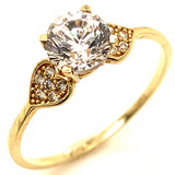 Anillo con circones en oro amarillo 10KT