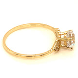 Anillo con circones en oro amarillo 10KT