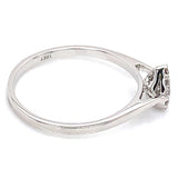 (MIA) Anillo con diamantes en oro blanco 18KT D-0.18CTS.