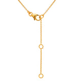 Collar de esmeralda con diamantes en plata 925 (baño en oro amarillo)