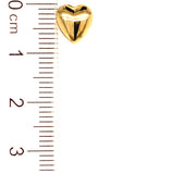 Aretes (corazón) en oro amarillo 10KT